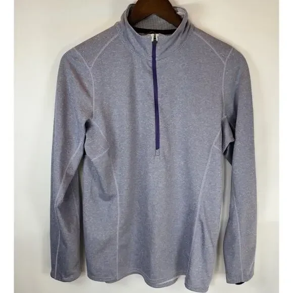 Patagonia Capilene Midweight 1/4 Zip Baselayer Purple Polartec Top Women’s M EUC - Picture 4 of 10